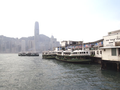 Star ferries at Tsim Sha Tsui terminus,Kowloon,Hong Kong.0242DHK